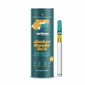 Package of Alaskan Thunder F cannabis pen.
