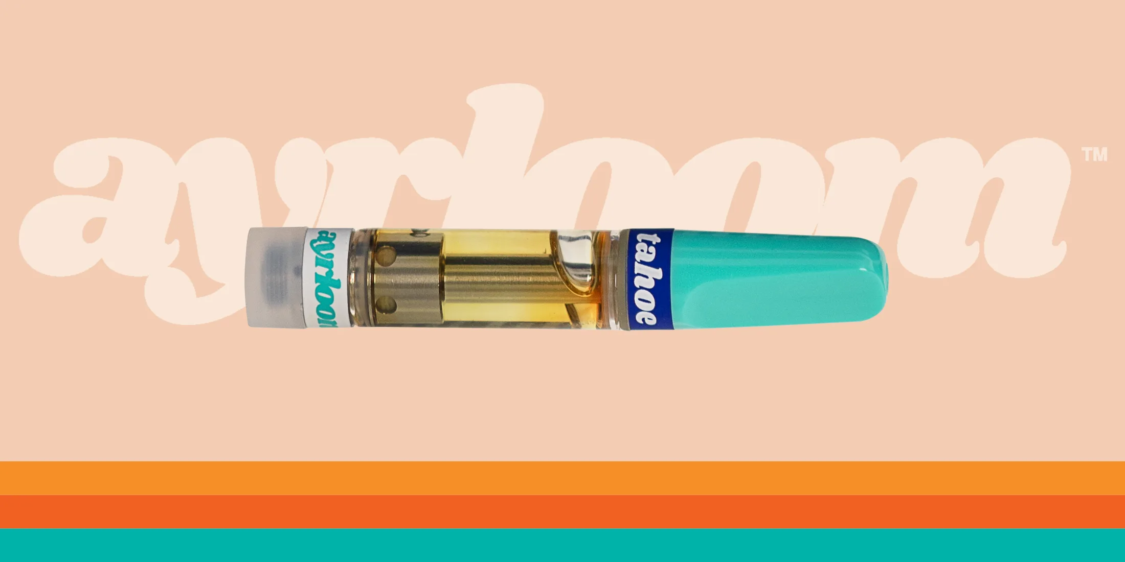 Ayrloom vape cartridge displayed on a beige background with the Ayrloom logo.