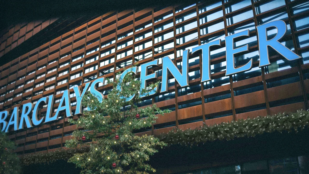 Barclays center outdoor venue sign.