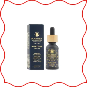 Black THC dropper bottle from Harney Brothers.