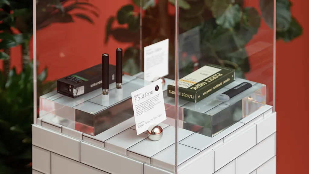 Display of Florist Farms cannabis products.