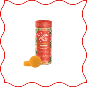 Package of Grapefruit THC infused gummies from Good Tide.