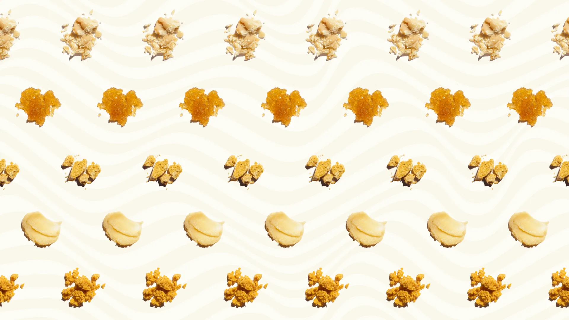Cascading image of different types of THC concentrates.