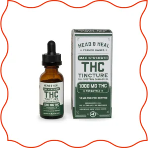 Bottle of Max strength tincture by Head & Heal.