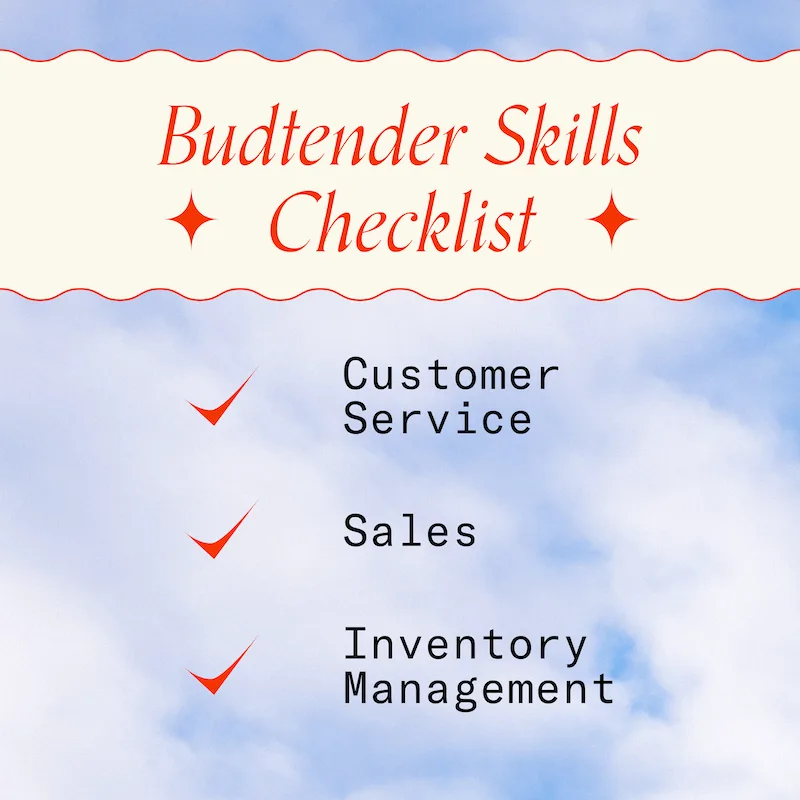 "Budtender Skills Checklist: Customer Service, Sales, Inventory Management"