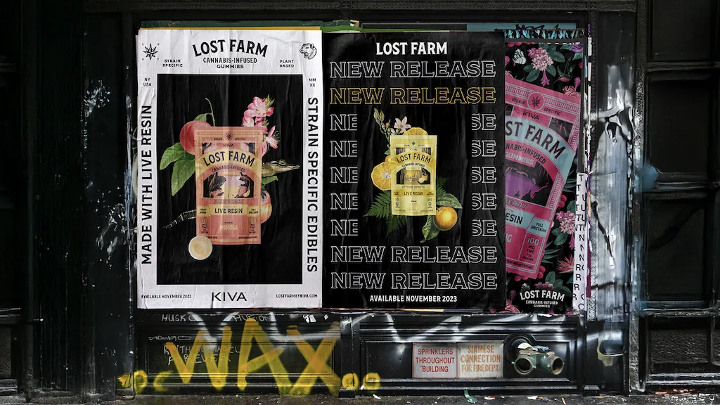Lost Farms brand posters.