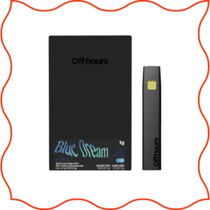 Off Hours black Blue Dream vape pen and package.
