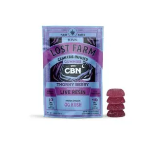Kiva's OG Kush THC infused gummies.