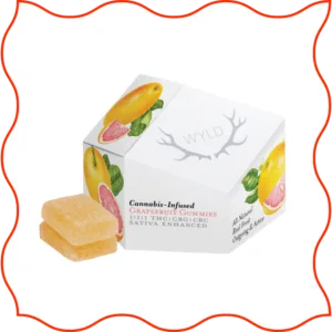 Brand image of WYLD Grapefruit gummies package.