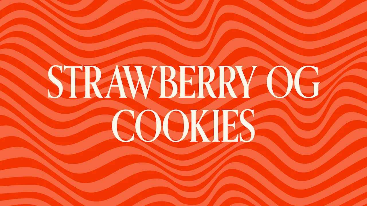 Text Image "Strawberry OG Cookies".
