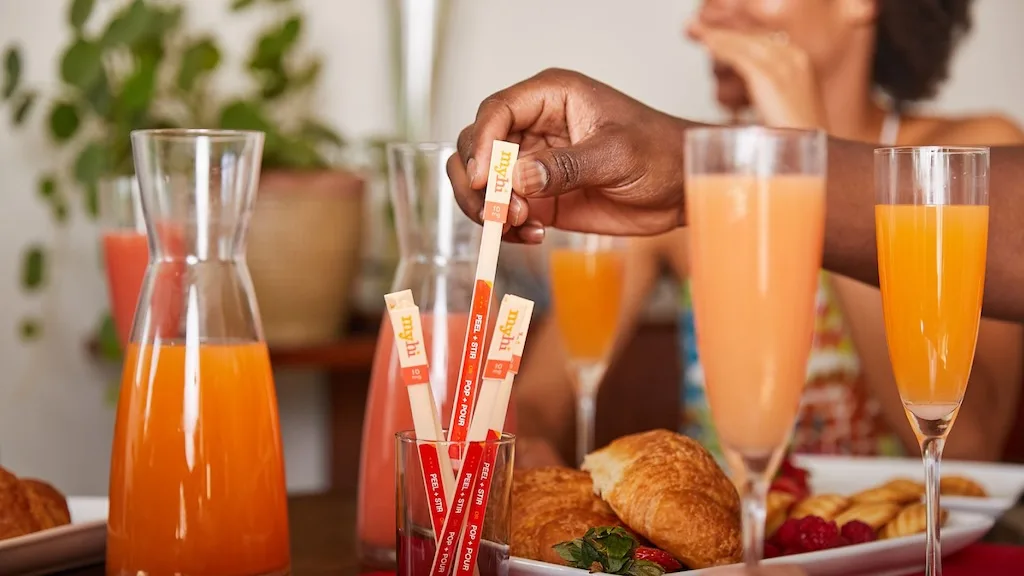Cannabis mimiosas on a table.